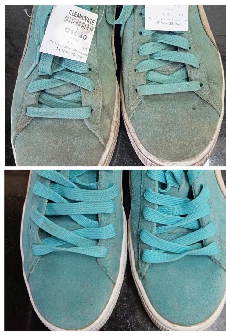 Cleanövate sneaker cleaning before and after result